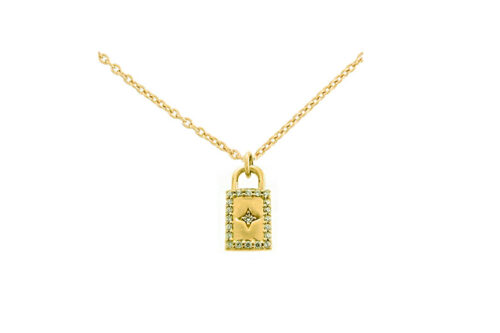 Leposa Lock Necklace yellow plated